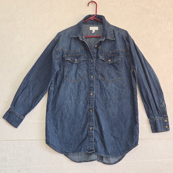 Sofia Jeans by Sofia Vergara Tops - Sofia Jeans by Sofia Vergara Womens Denim Shirt Blue Cotton Button Up Small 4-6